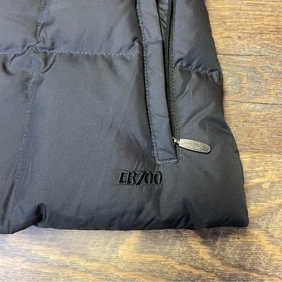 Eddie Bauer Premium Goose Down Puffer Vest Womens Small EB700 Black Zip Snap - Picture 3 of 10
